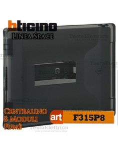 Centralino serie Space Fumè F315P8 8 moduli din per quadri elettrici incasso Bticino 