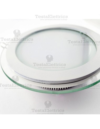Faretto Led da incasso 24w tondo bordo vetro Dgk