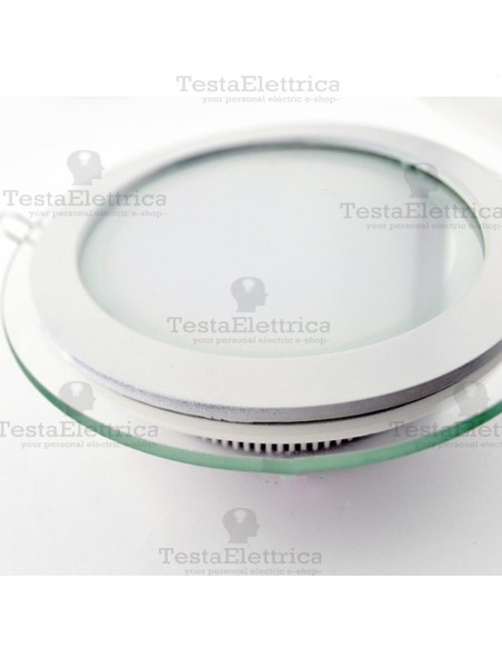 Faretto Led da incasso 24w tondo bordo vetro Dgk