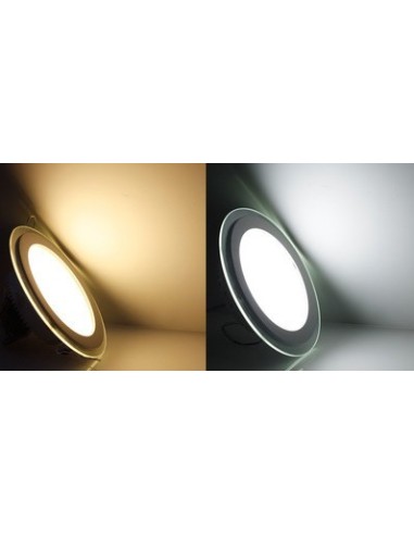 Faretto Led da incasso 24w tondo bordo vetro Dgk