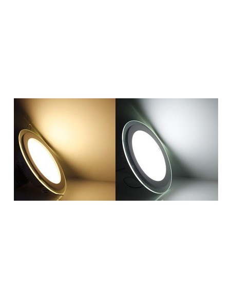 Faretto Led da incasso 24w tondo bordo vetro Dgk