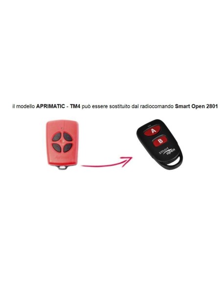 Radiocomando compatibile Aprimatic Smart Open 2801 Gbs 