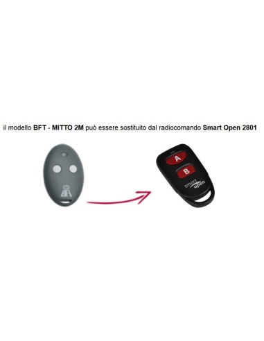 Telecomando compatibile Bft Smart Open 2801 Gbs 