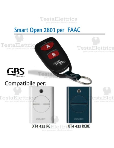 Telecomando compatibile Erreka Smart Open 2801 Gbs 