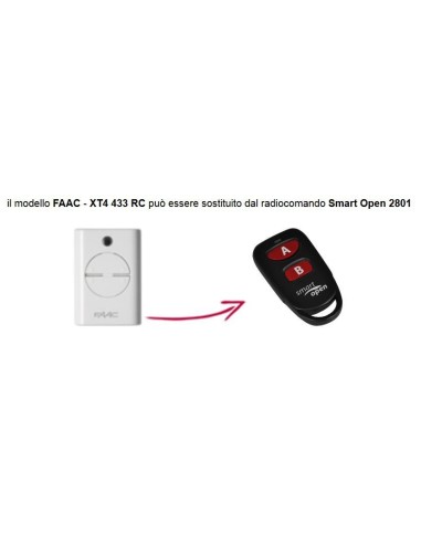 Telecomando compatibile Erreka Smart Open 2801 Gbs 