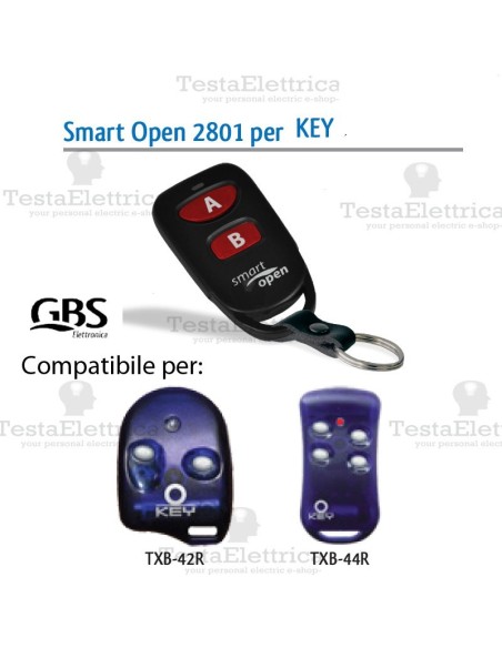 Telecomando compatibile GiBiDi Smart Open 2801 Gbs 