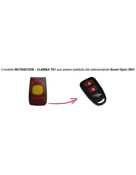Telecomando compatibile Motorline Smart Open 2801 Gbs 