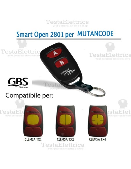 Telecomando compatibile Motorline Smart Open 2801 Gbs 