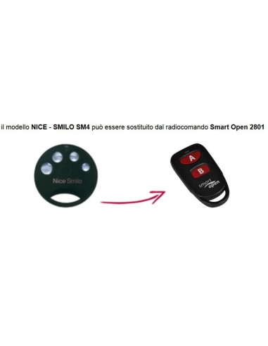 Telecomando compatibile Mutancode Smart Open 2801 Gbs 