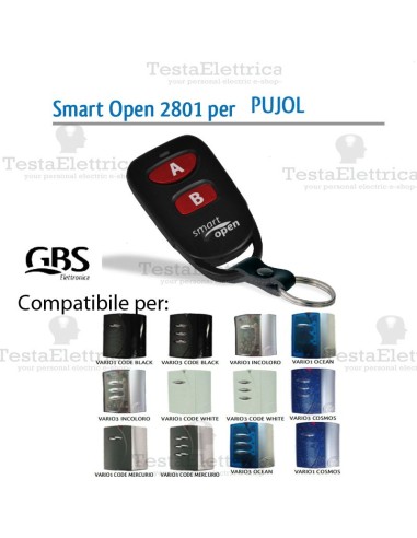 Telecomando compatibile Nice Smart Open 2801 Gbs 