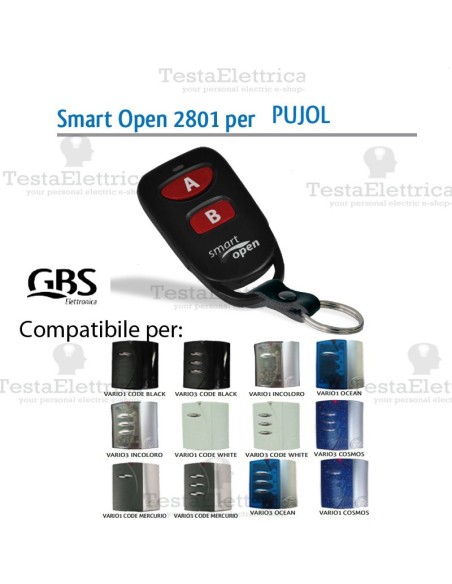 Telecomando compatibile Nice Smart Open 2801 Gbs 