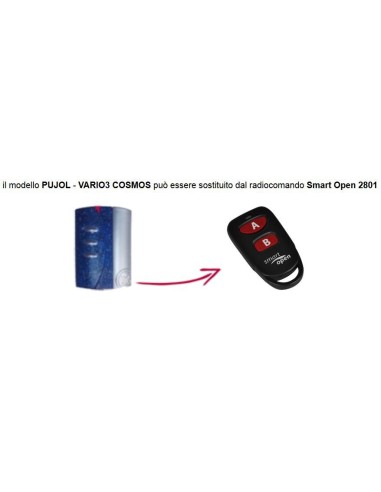 Telecomando compatibile Nice Smart Open 2801 Gbs 