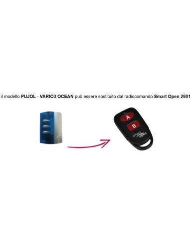 Telecomando compatibile Nice Smart Open 2801 Gbs 