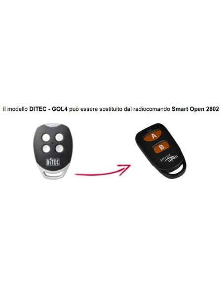 Telecomando compatibile VDS smart Open 2801 Gbs 