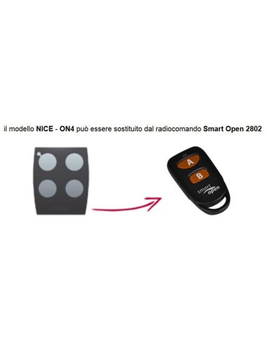 Telecomando compatibile NICE smart Open 2802 Gbs 