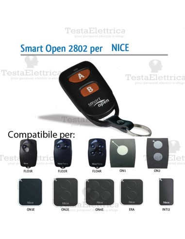 Telecomando compatibile NICE smart Open 2802 Gbs 