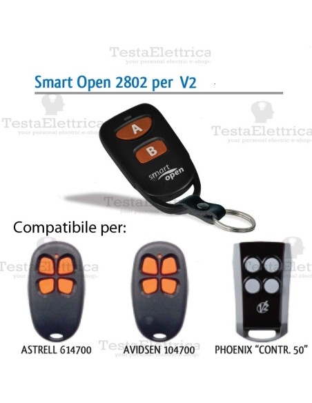 Telecomando compatibile NICE smart Open 2802 Gbs 