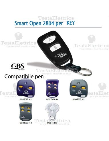 Telecomando compatibile FAAC smart Open 2804 Gbs 