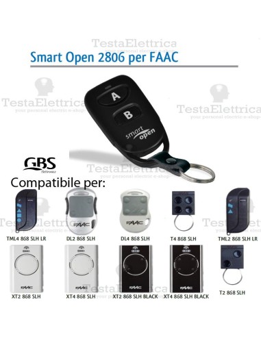 Telecomando compatibile FAAC smart Open 2805 Gbs 