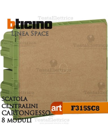 Scatola  F315SC8 incasso cartongesso per centralini 8 moduli linea Space Bticino 