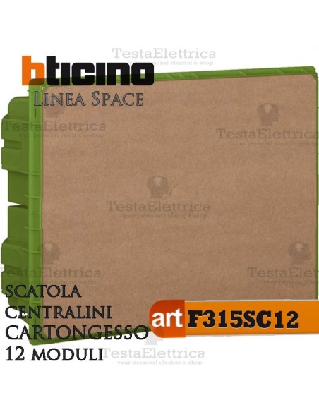 Scatola  F315SC12 incasso per centralini 12 moduli linea Space Bticino 
