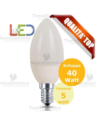Lampadina a led  oliva 5 Watt E14 Rosalight
