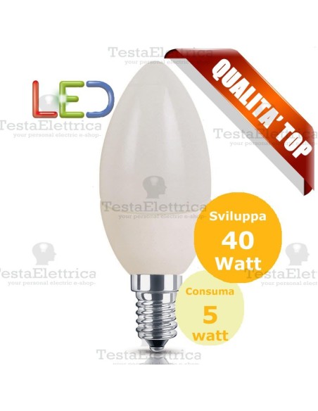 Lampadina a led  oliva 5 Watt E14 Rosalight