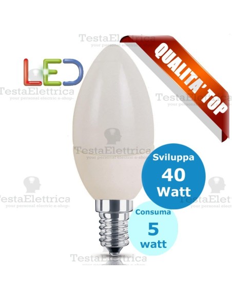 Lampadina a led  oliva 5 Watt E14 Rosalight