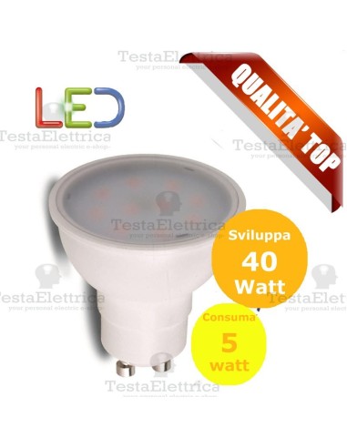 Lampada led GU10 220V 5W MR16 RosaLight