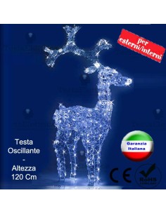 Renna luminosa a Led con Flash luci Bamby Rosawinter