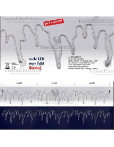 Stallattite luminosa a Led natalizia 3 metri RosaChristmas 2