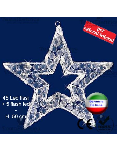 Stella luminosa a Led interno/esterno RosaChristmas