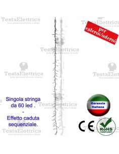 Tenda Luminosa a Led effetto sequenziale- Stringa singola RosaChristmas 2