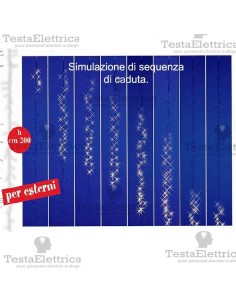 Tenda Luminosa a Led effetto sequenziale- Stringa singola RosaChristmas