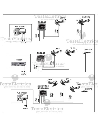 amplificatore DTT 5360 Televes da palo