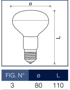 Lampada a led reflector R80 E27 12 W Wiva 2