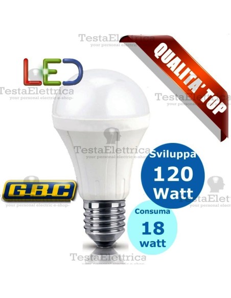 Lampadina a led  goccia 18 Watt E27 Gbc