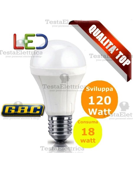 Lampadina a led  goccia 18 Watt E27 Gbc