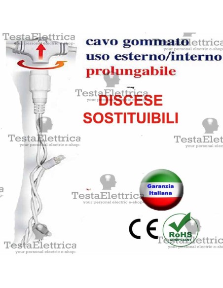 Tenda Luminosa a Led pofessionale  3 metri prolungabile RosaChristmas