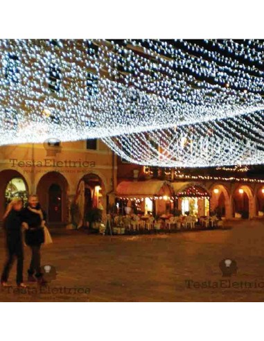 Stringa Luminosa a Led pofessionale Lunghezza 15 metri prolungabile RosaChristmas