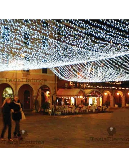 Stringa Luminosa a Led pofessionale Lunghezza 15 metri prolungabile RosaChristmas