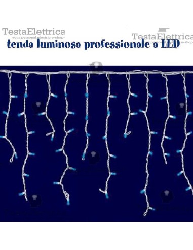 Tenda Luminosa a Led pofessionale  prolungabile RosaChristmas