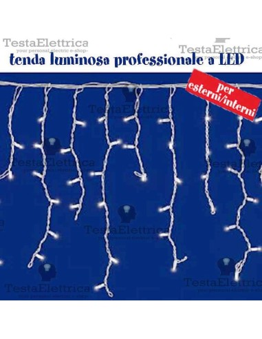 Tenda Luminosa a Led pofessionale  prolungabile RosaChristmas