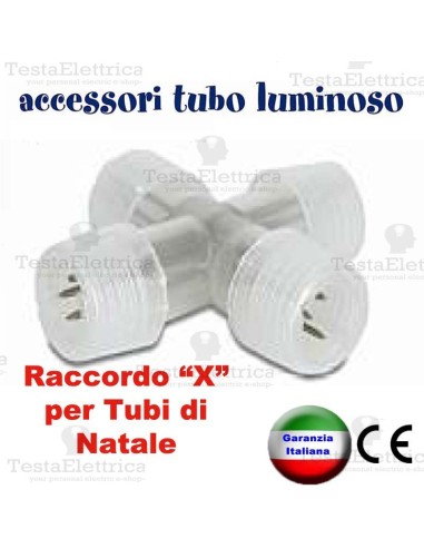 Connettore "X" per Tubo Luminoso di Natale RosaChristmas