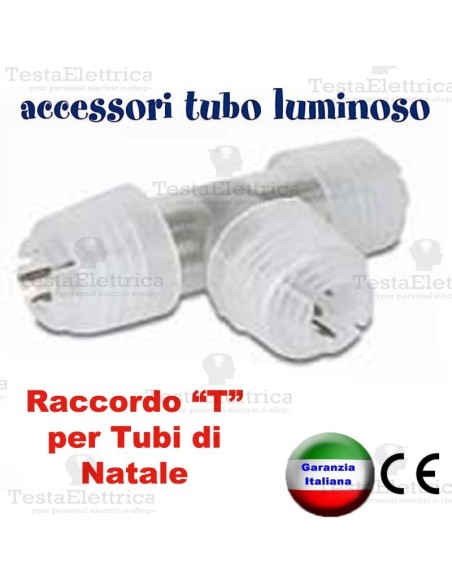 Connettore "T" per Tubo Luminoso di Natale RosaChristmas