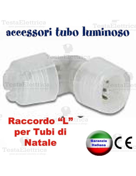 Connettore "L" per Tubo Luminoso di Natale RosaChristmas