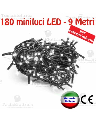 Serie da 180 minilucciole LED Bianco ghiaccio esterno/interno  RosaChristmas