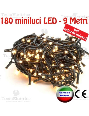 Serie da 180 minilucciole LED Bianco Caldo esterno/interno  RosaChristmas