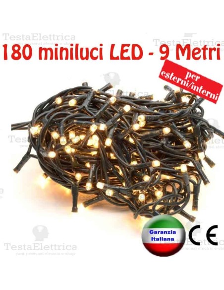 Serie da 180 minilucciole LED Bianco Caldo esterno/interno  RosaChristmas