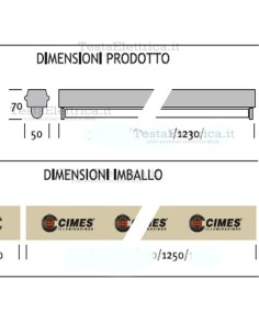 Plafoniera 120cm 1x36w elettromeccanica Komoda Cimes 2
